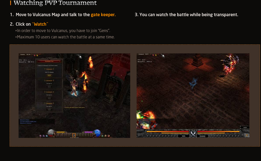 Watching PVP Tournament