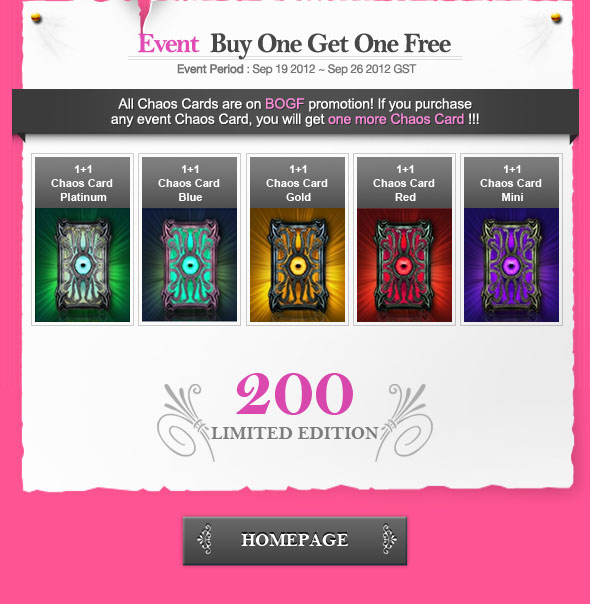 Event Buy One Get One Free
